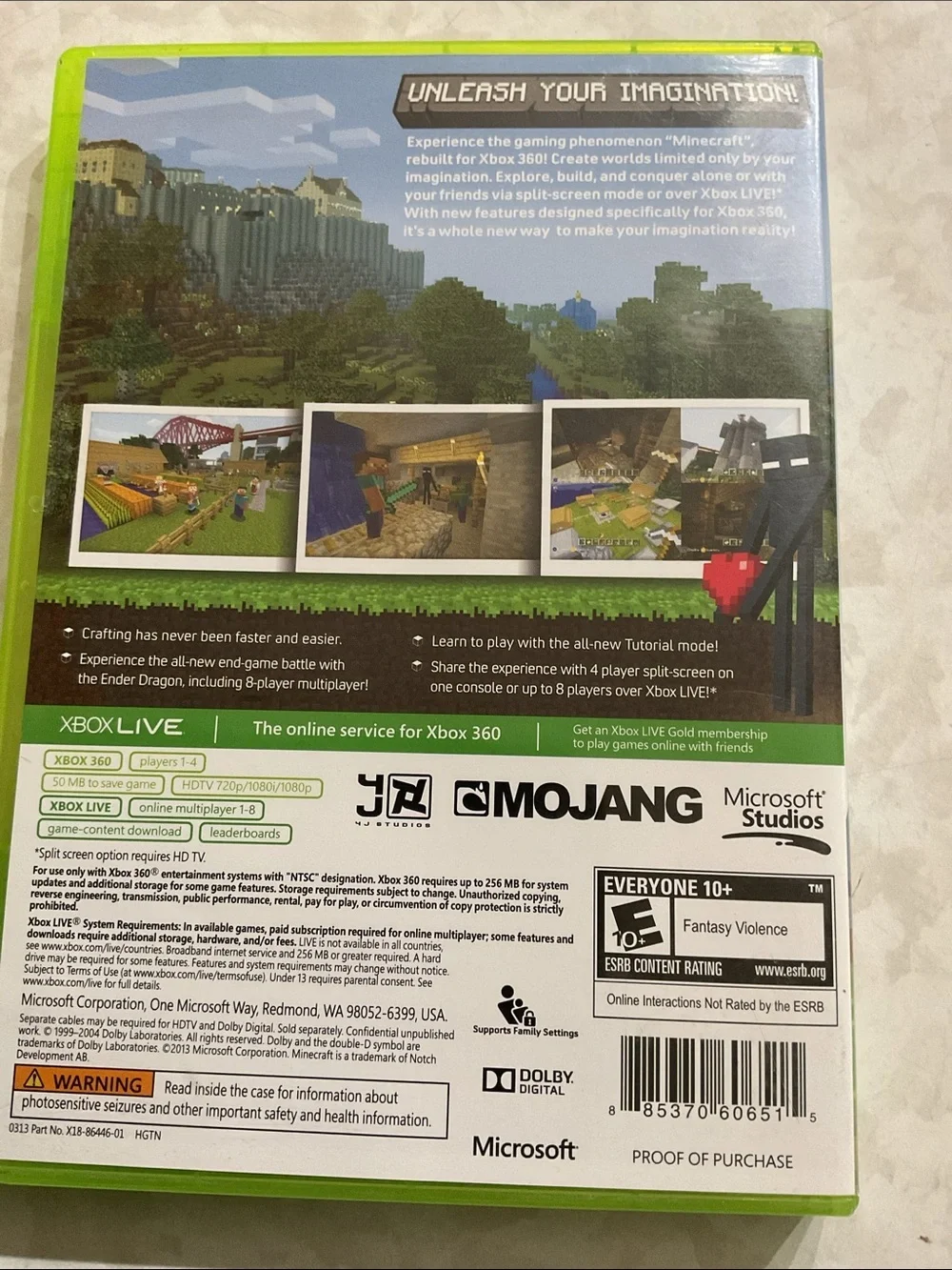 Xbox 360 Minecraft Edition - Lime Green Case